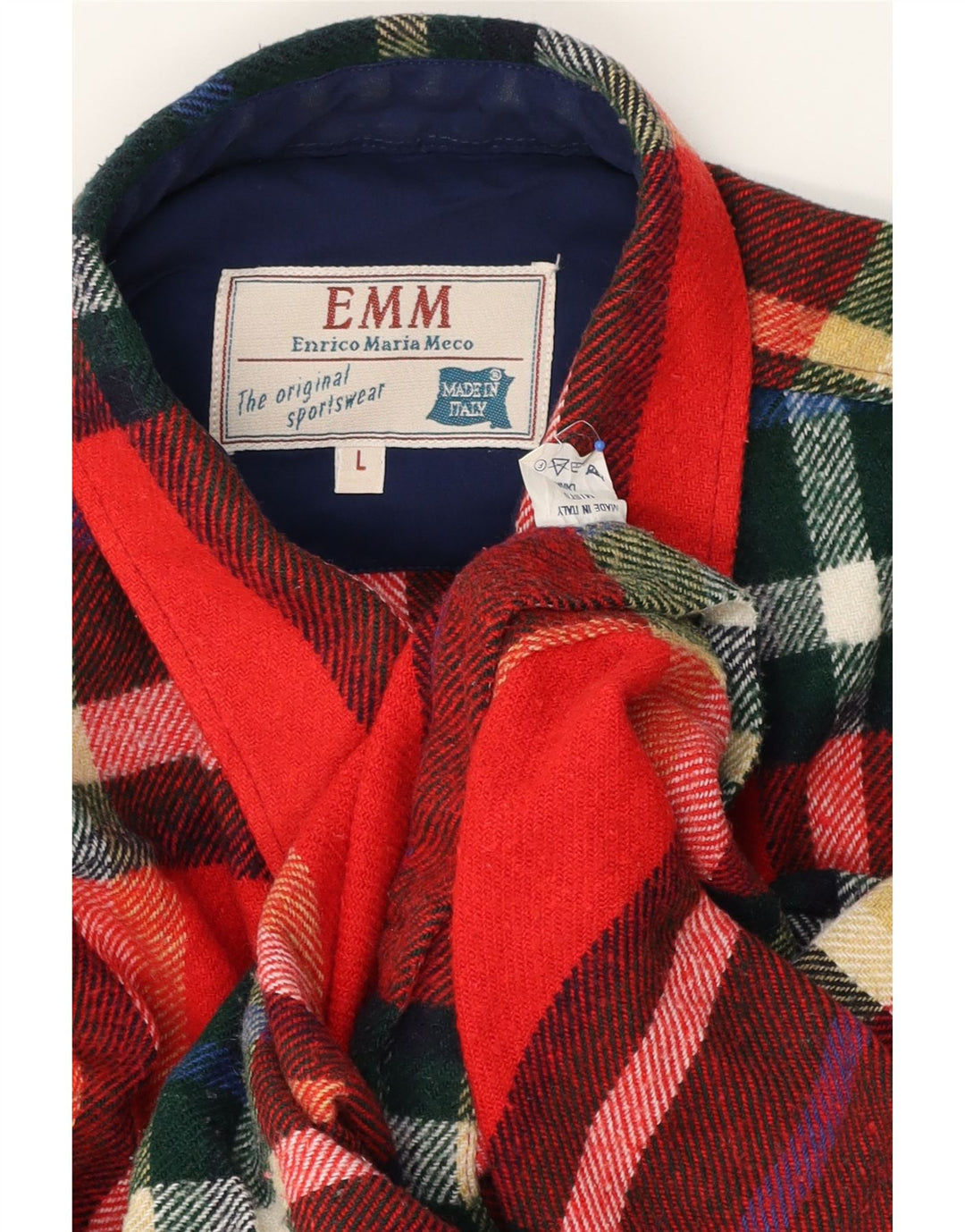 VINTAGE Herre flannelskjorte Stor rød plaiduld