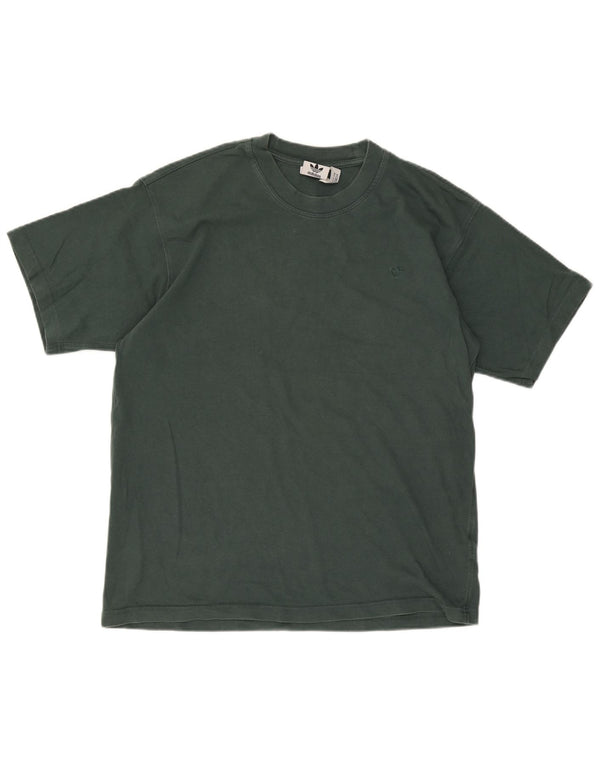 Adidas Mens T-Shirt Top Medium Green Cotton