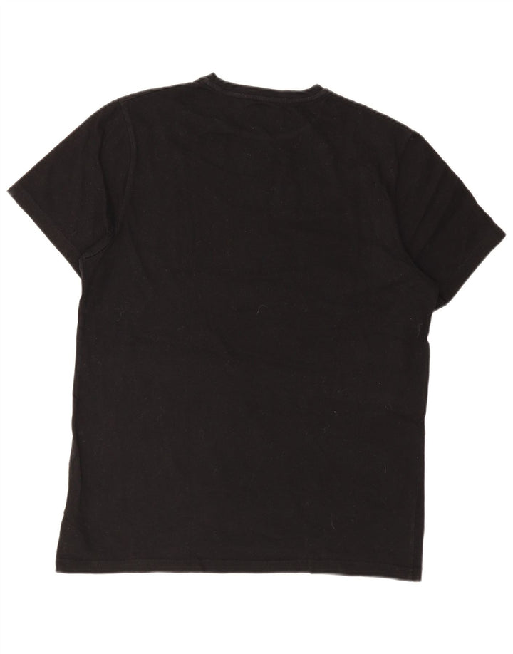 ELLESSE Herre T-Shirt Top Medium Sort Bomuld