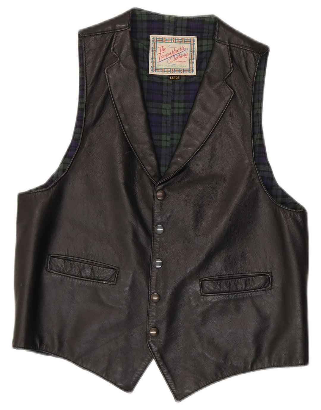 Vintage vest til mænd, stor sort
