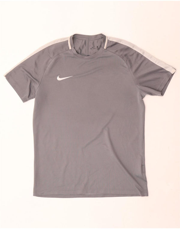 Nike Herre Dri Fit T-Shirt Top Stor Grå Colourblock Polyester