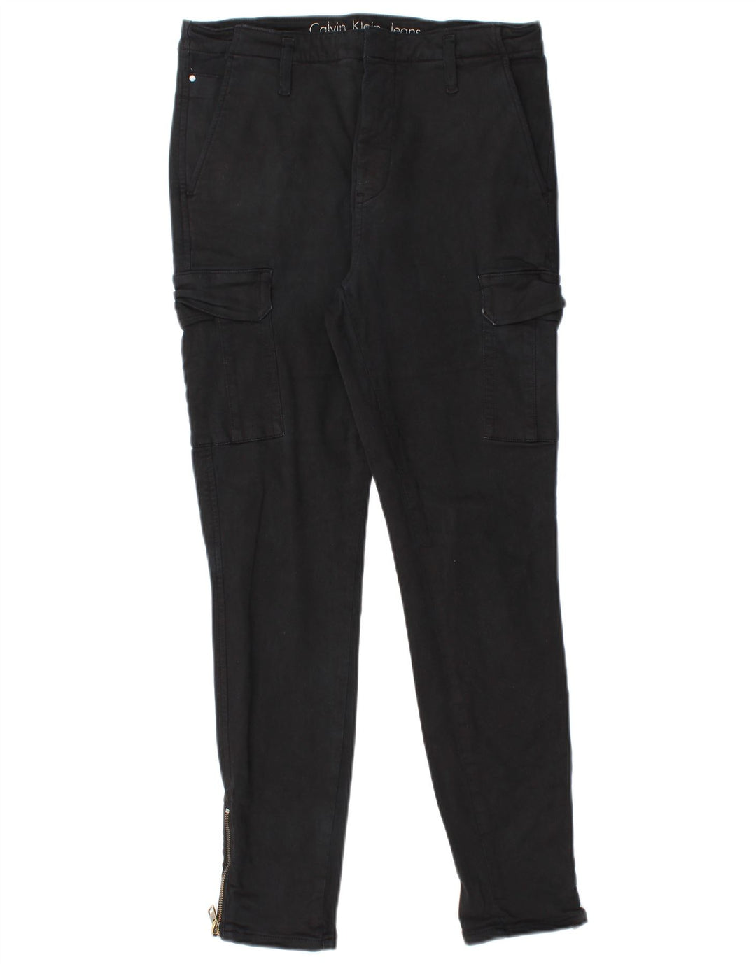 Calvin Klein Dame Slim Cargo Bukser W31 L27 Sort Bomuld