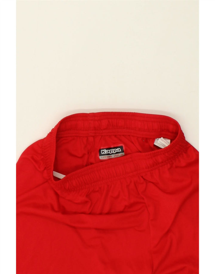 KAPPA Boys Sport Shorts 11-12 Years Red Polyester Vintage Kappa and Second-Hand Kappa from Messina Hembry 