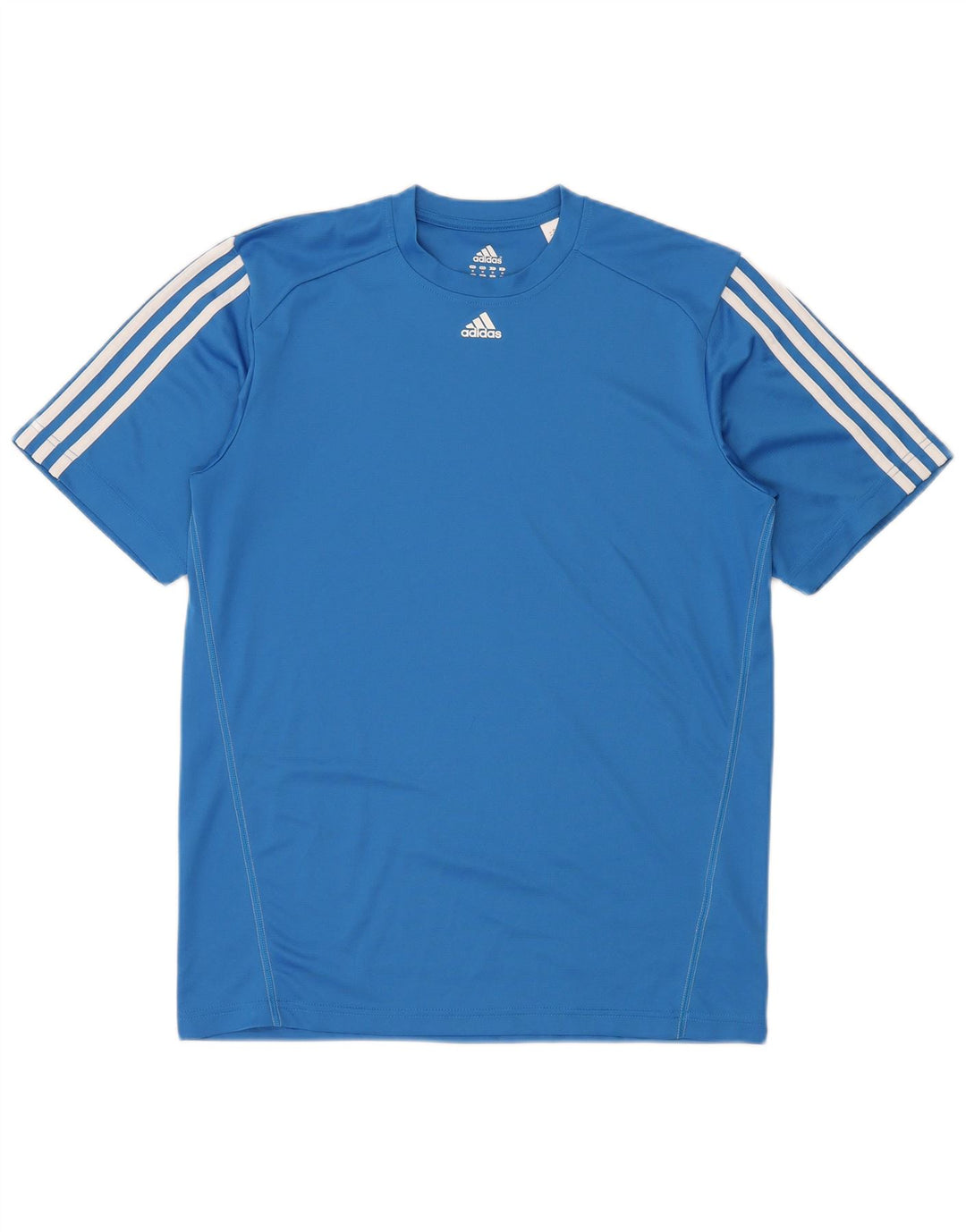 ADIDAS Herre T-Shirt Top Medium Blue Polyester