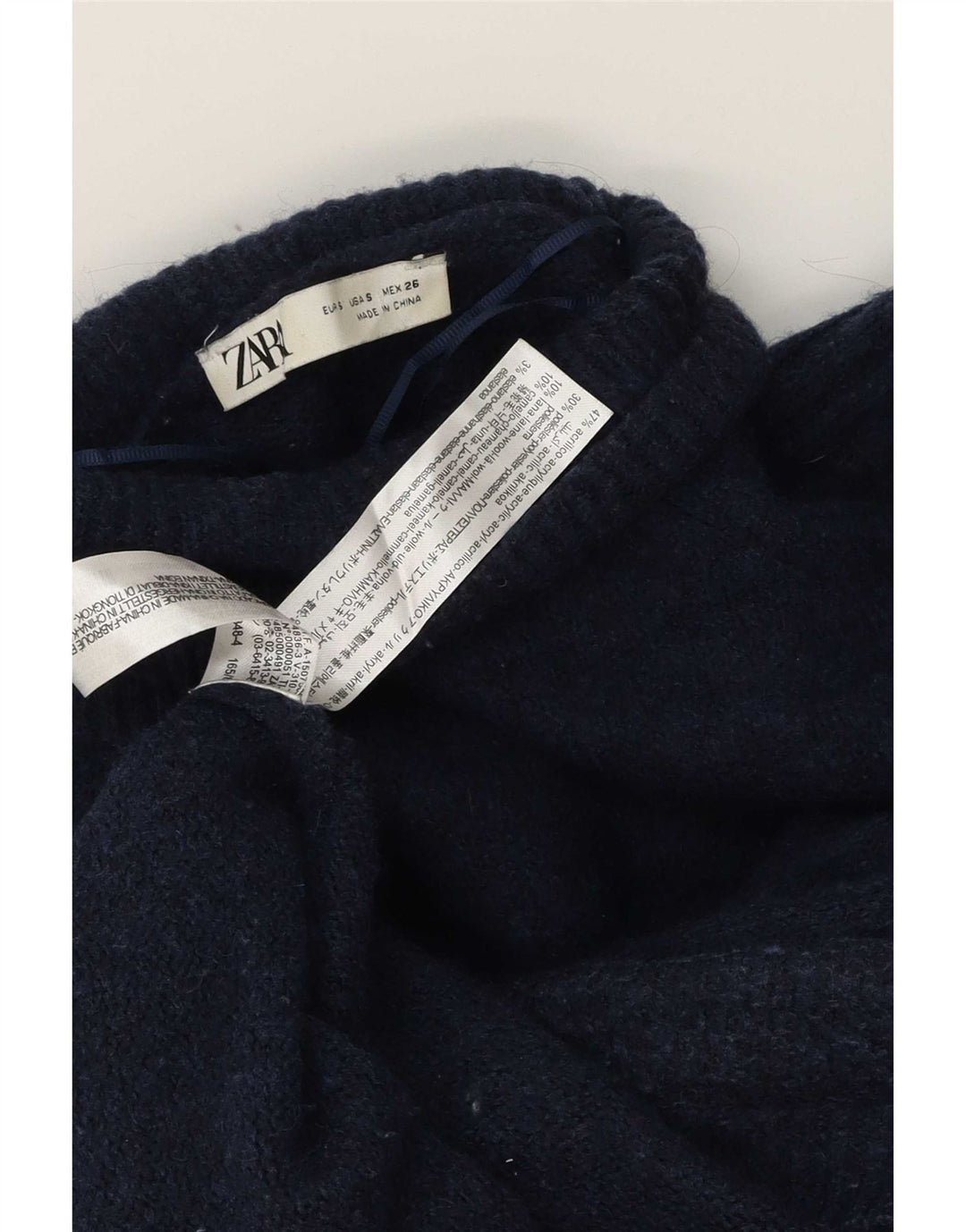 Marks & Spencer Dame Longline Jumper Sweater UK 10 Small Navy B