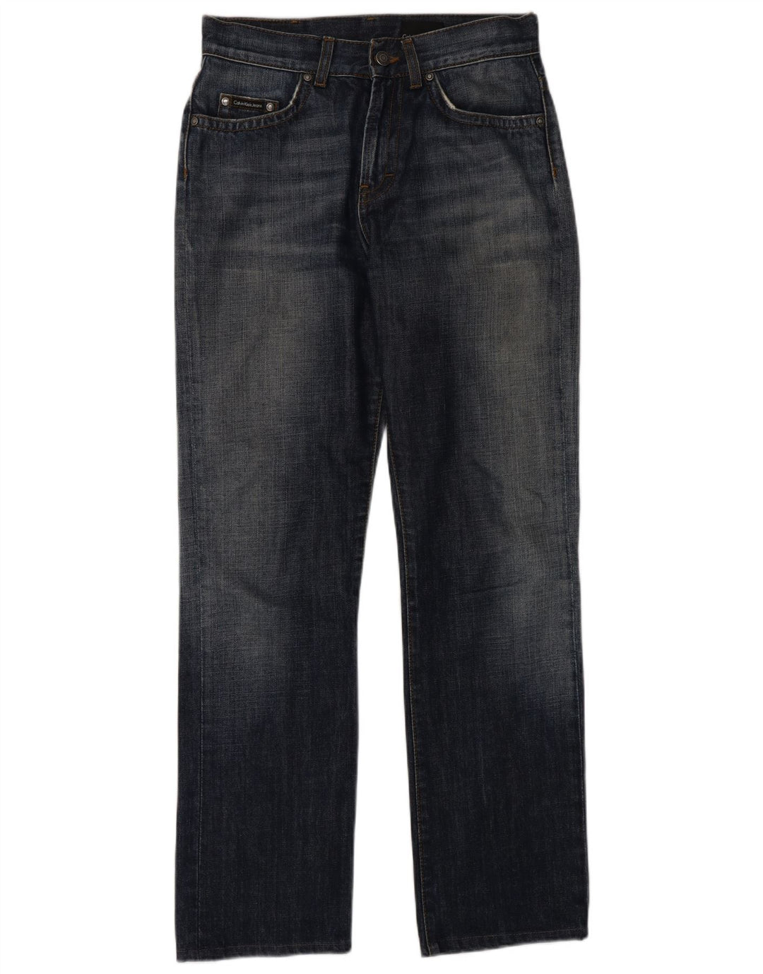 Calvin Klein Straight Jeans til mænd W28 L30 Blå Bomuld