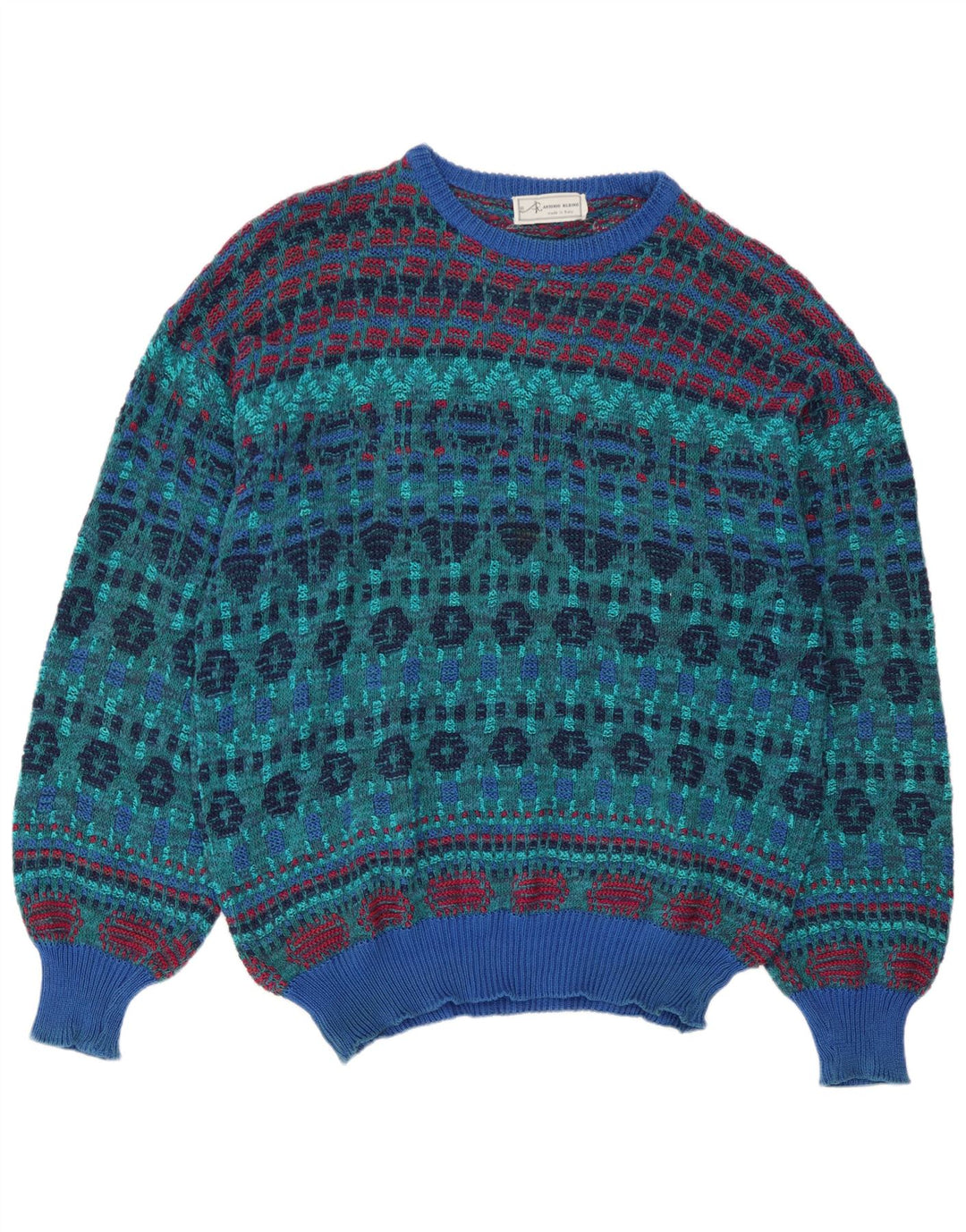 Rantonio Rubino Herre Boat Neck Jumper Sweater IT 54 XL Flerfarvet