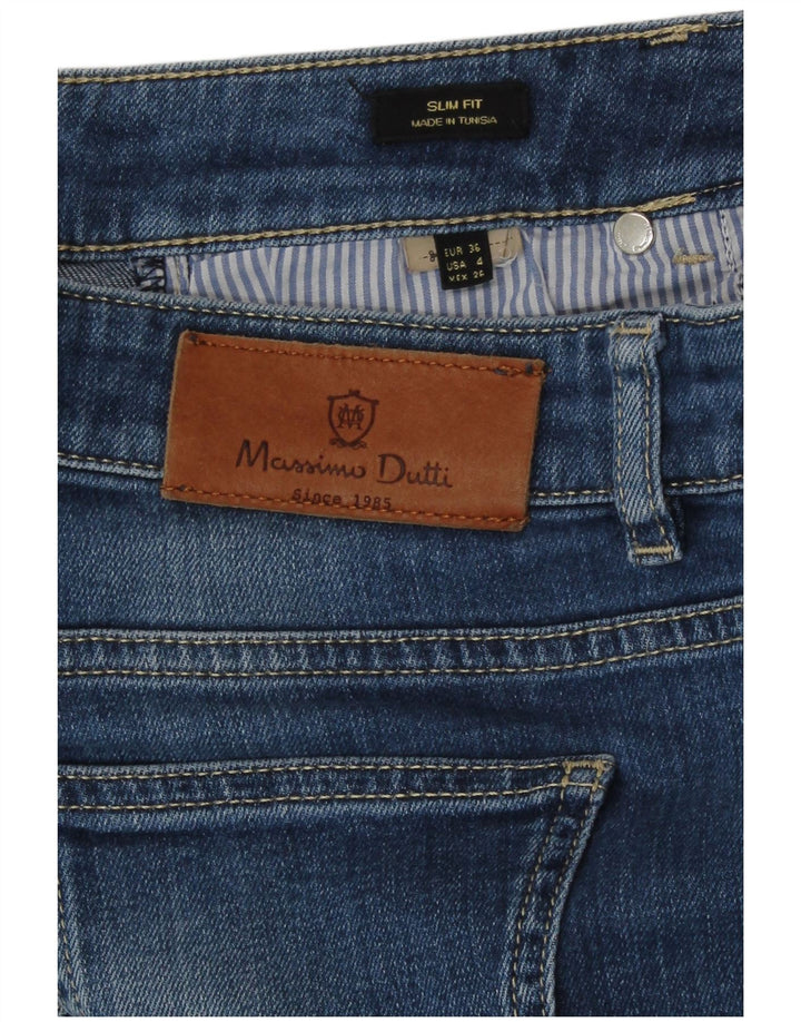Massimo Dutti Dame Slim Jeans EU 36 XS W26 L30 Blå