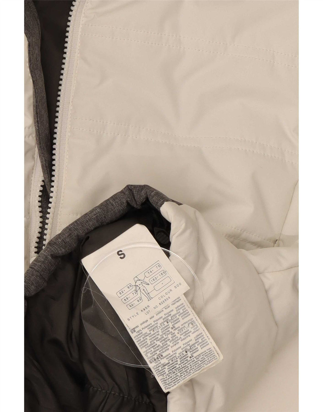 Brugi Dame Hætte Skijakke UK 10 Small White Colourblock Polyester