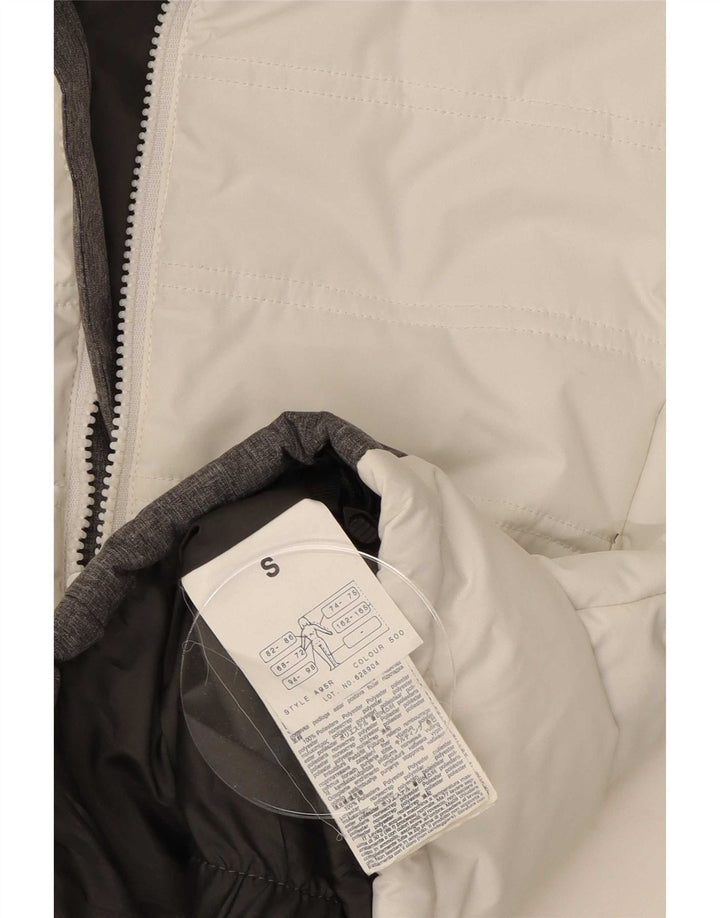 Brugi Dame Hætte Skijakke UK 10 Small White Colourblock Polyester