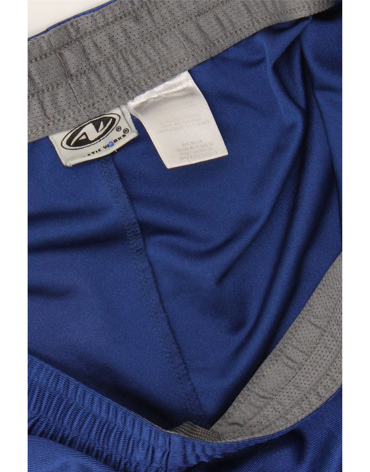 Vintage herre sportsshorts mellemblå polyester