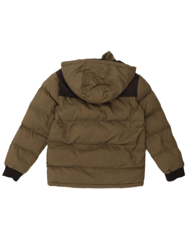 TIMBERLAND hættejakke til drenge 11-12 år XS Khaki Colourblock