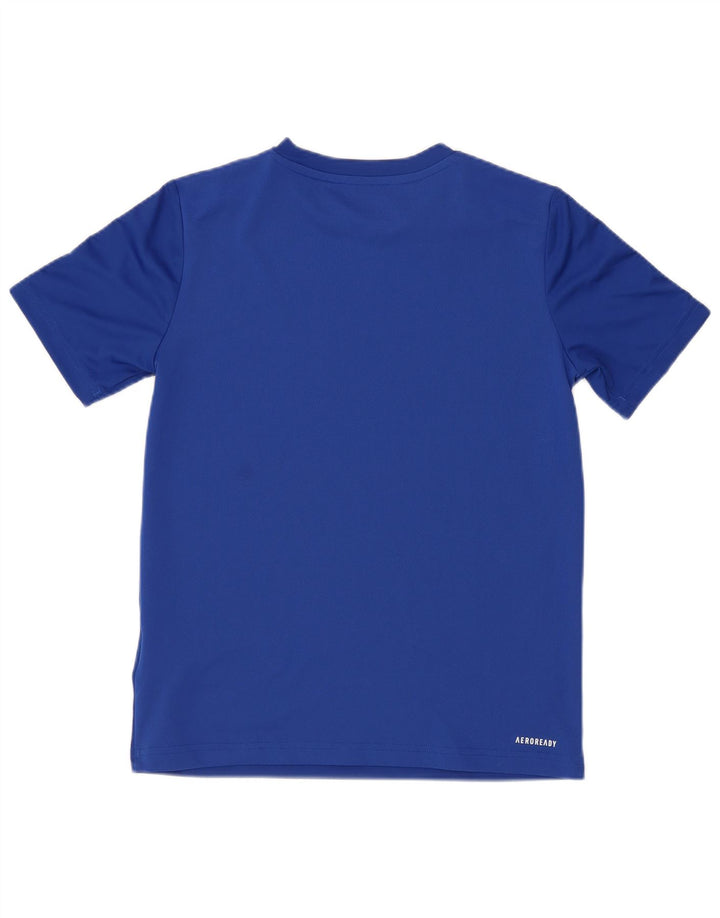 Adidas Boys Aeroready T-Shirt Top 11-12 År Blå Polyester