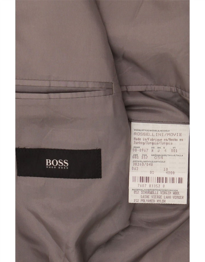 HUGO BOSS Herre 3-knaps blazerjakke EU 54 2XL Sort nålestribe
