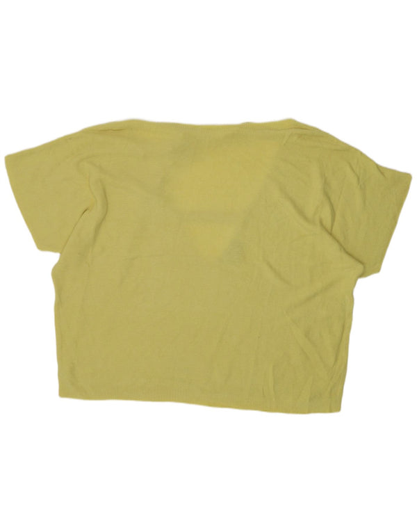 Oasis Dame Oversized Bluse Top UK 16 Stor Gul Akryl