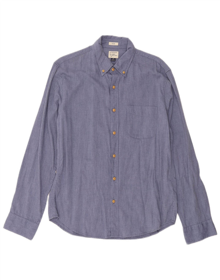 J. CREW Herre Slim Fit skjorte Medium Blue Bomuld