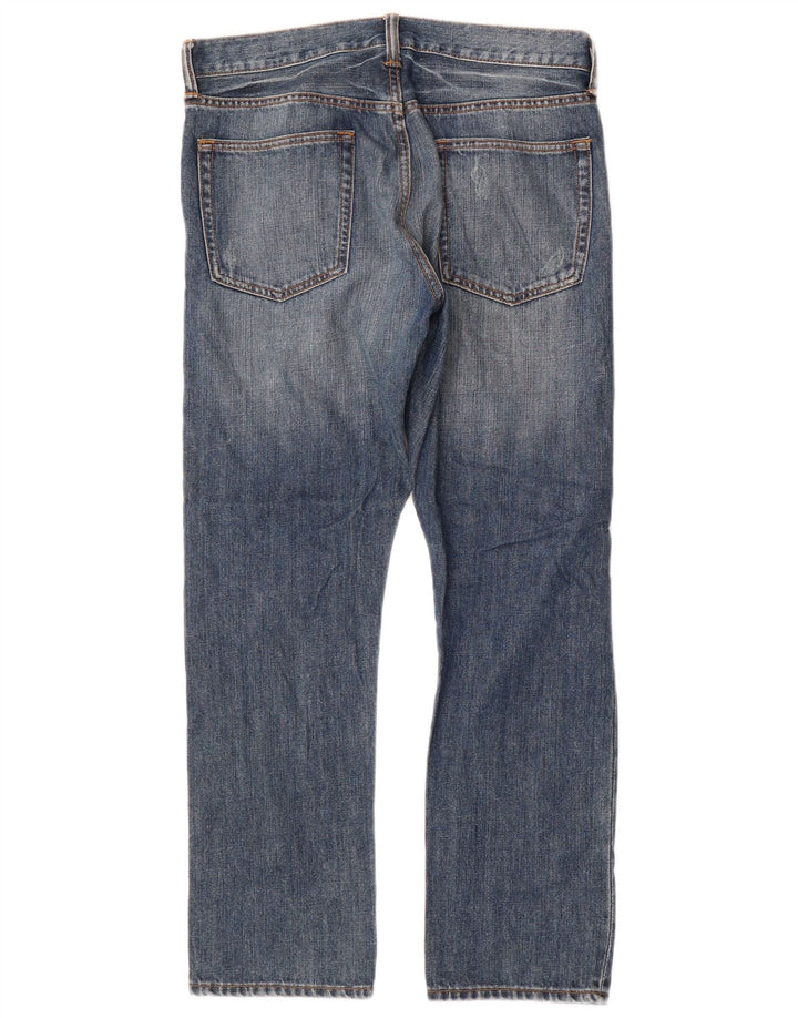Gap Herre Standard Distressed Tapered Jeans W32 L30 Blå Bomuld