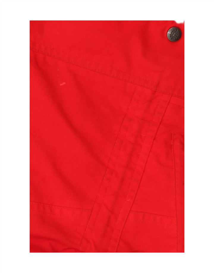 SCHOFFEL Dame Oversized Regnfrakke UK 10 Lille Rød Colourblock Polyester