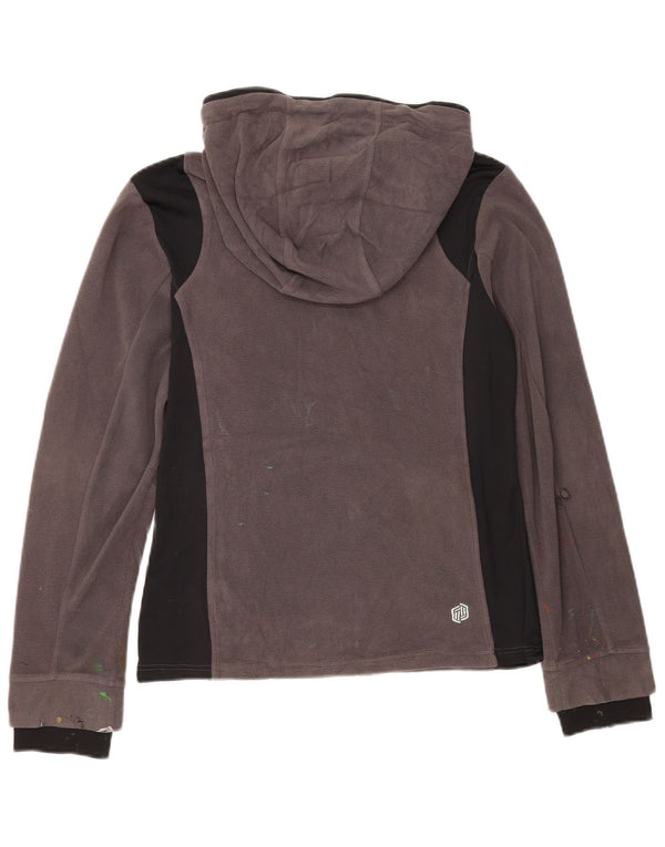 BKE dame fleecejakke med hætte UK 14 Medium Grey Colourblock Polyester