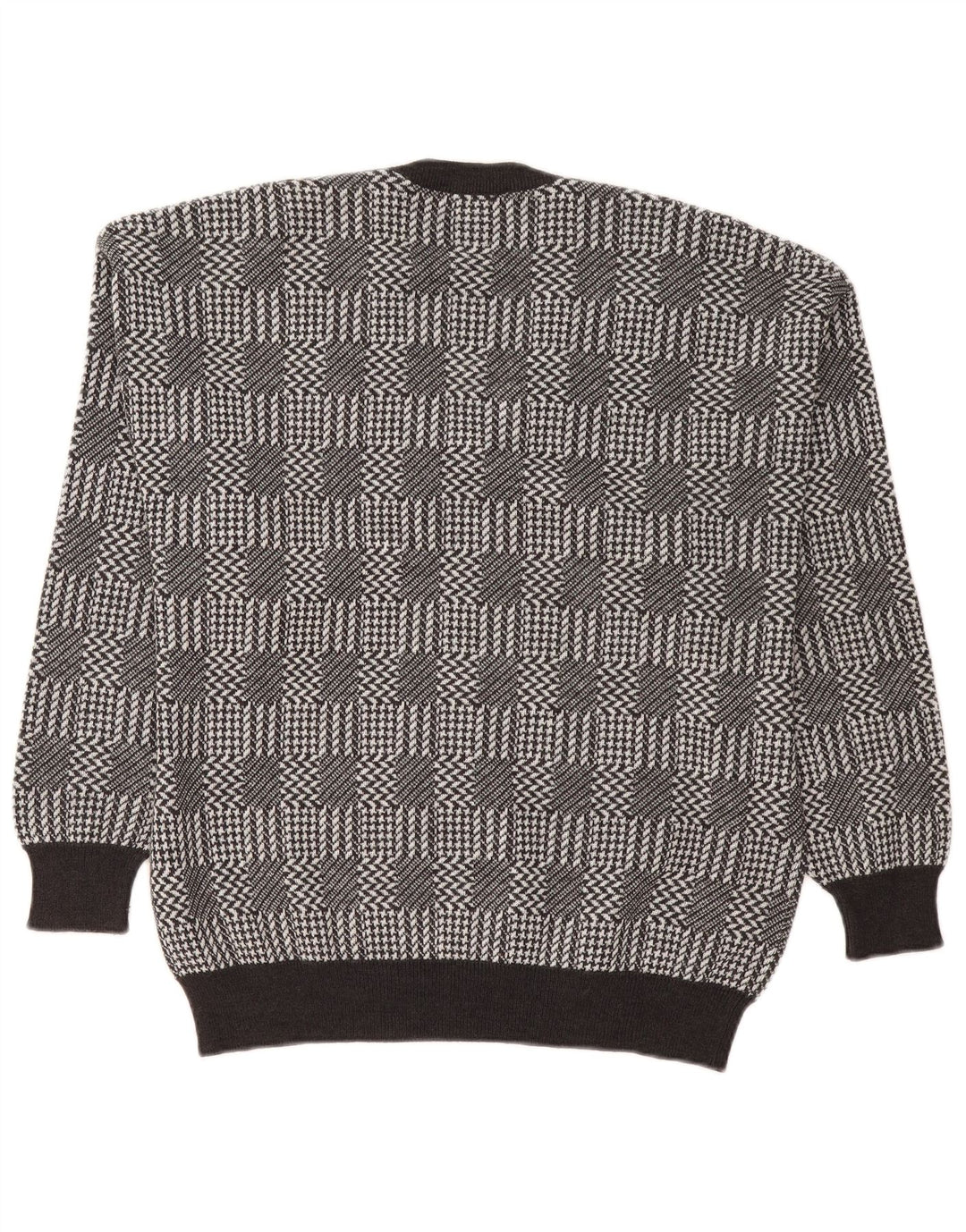 Bramante Herre V-hals sweater Stor grå ternet