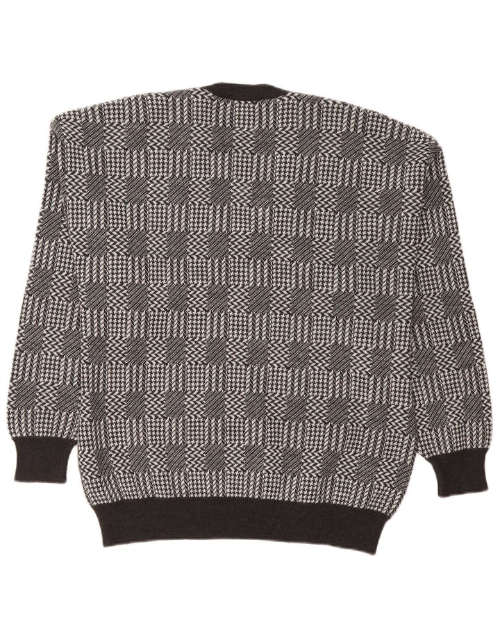 Bramante Herre V-hals sweater Stor grå ternet