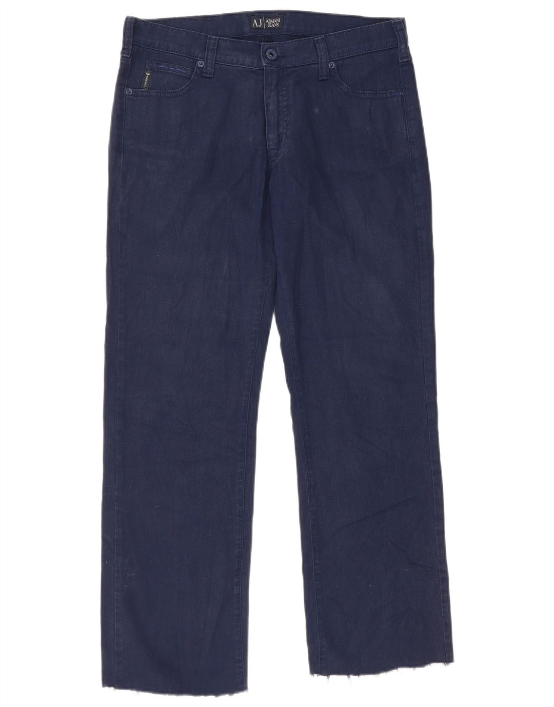 Armani Dame Straight Jeans W29 L27 Marineblå Bomuld