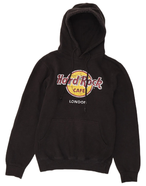 Hard Rock Cafe Herre London Grafisk Hættetrøje Jumper Medium Sort Bomuld