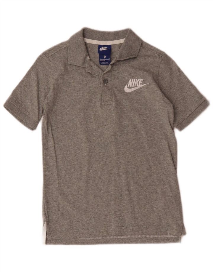Nike drenge poloskjorte 8-9 år lille grå flækket bomuld