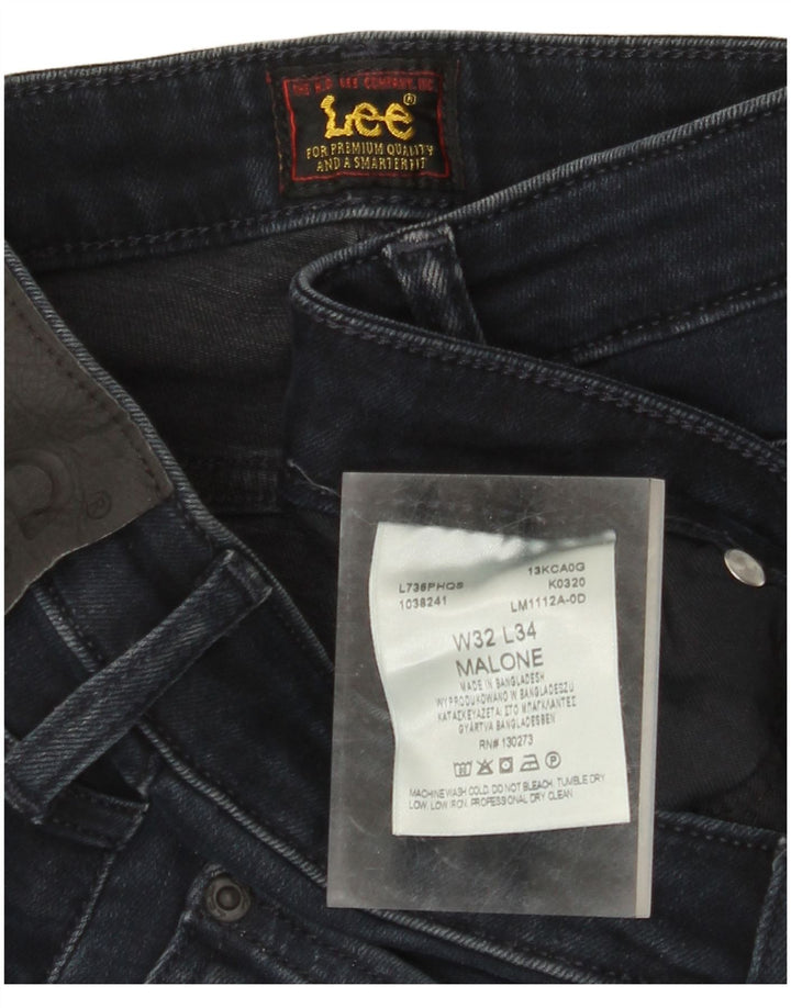 LEE Herre Malone Skinny Jeans W32 L34 Marineblå Bomuld