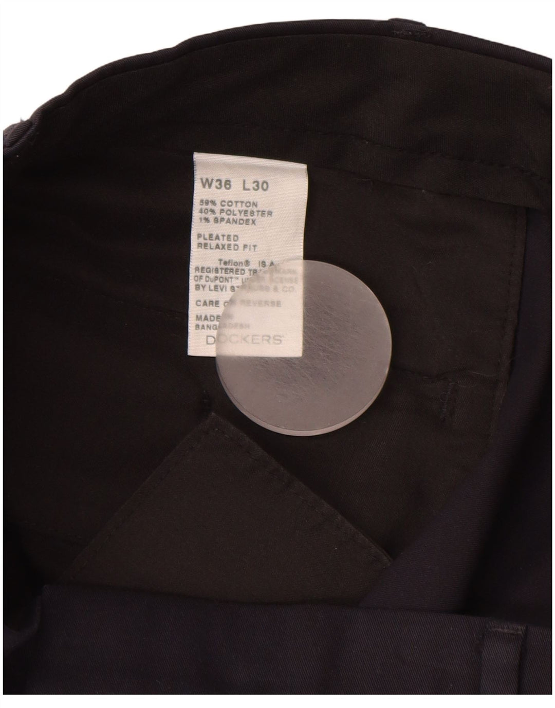 DOCKERS Herre Relaxed Fit Pegged Chino-bukser W36 L30 Marineblå Bomuld