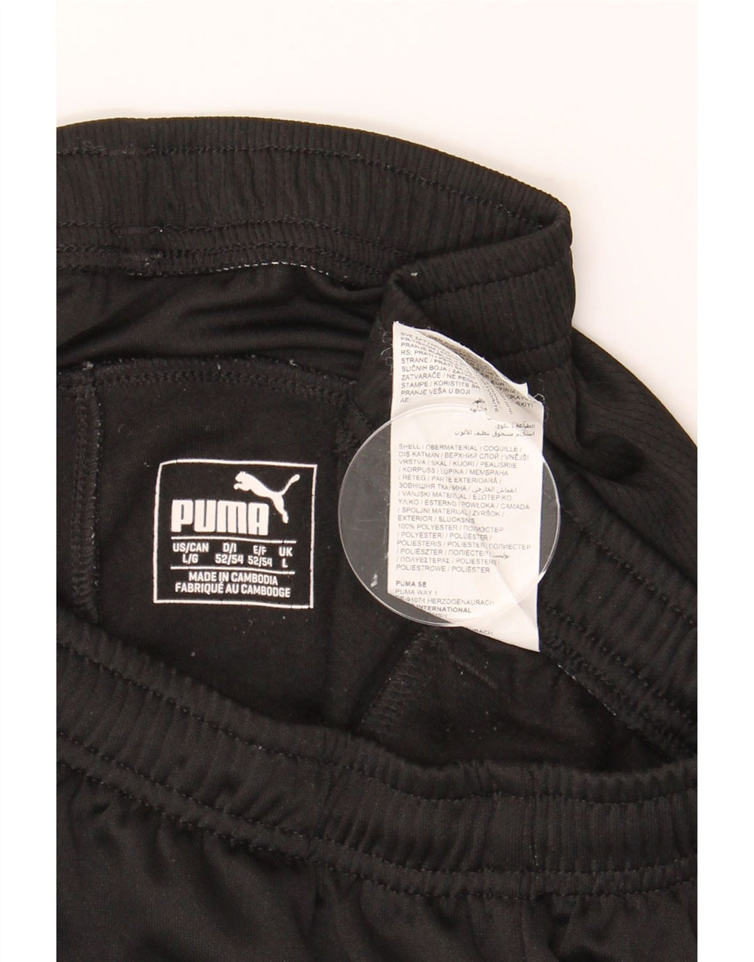PUMA Mens Tracksuit Trousers Large  Black Polyester Vintage Puma and Second-Hand Puma from Messina Hembry 