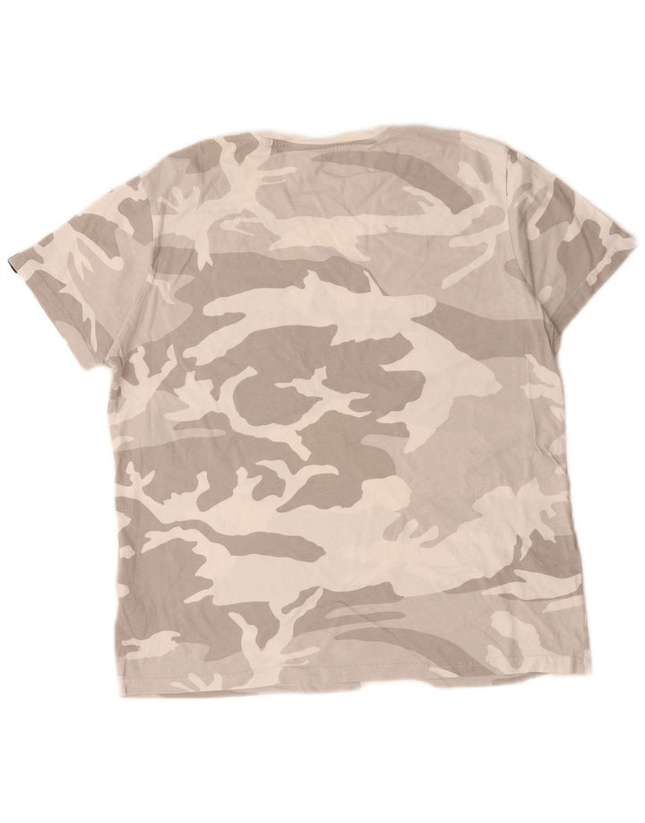 Alpha Industries Herre grafisk T-shirt Top Medium Grå Camouflage Bomuld