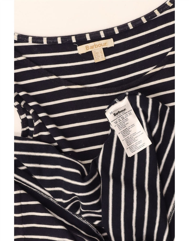 BARBOUR T-shirt uden ærmer til kvinder DK 12 Mellem marineblå stribet