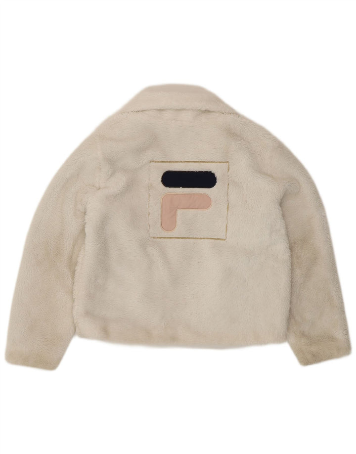 Fila Girls Crop Graphic Fleecejakke 11-12 År Hvid