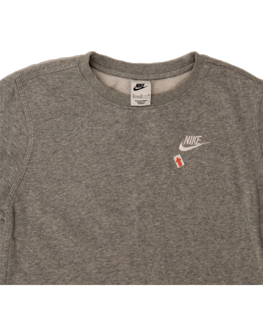 NIKE Boys Sweatshirt Jumper 13-14 Years XL Grey Cotton Vintage Nike and Second-Hand Nike from Messina Hembry 