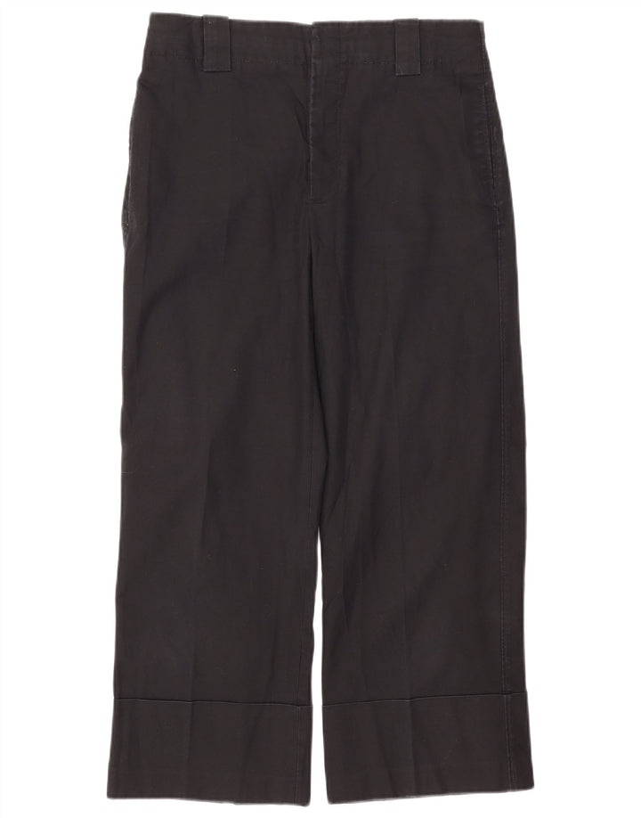 Zara Dame Cropped Trousers Medium W28 L24 Sort Bomuld