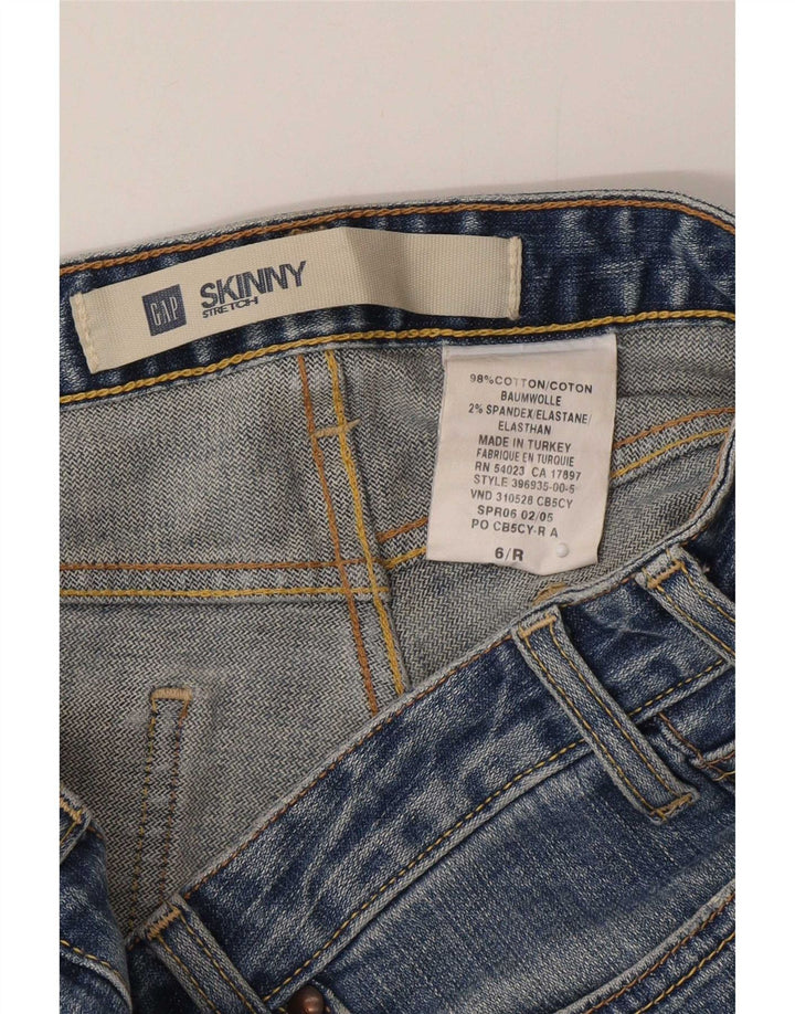 Gap Dame Skinny Jeans US 6 Medium W30 L33 Blå Bomuld