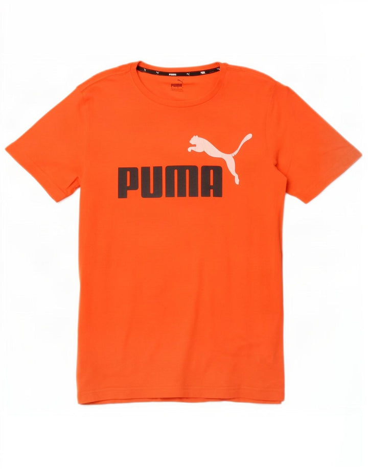Puma Herre Grafisk T-Shirt Top Lille Orange Bomuld