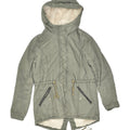 TALLY WEIJL Womens Hooded Sherpa Parka Jacket EU 38 Medium Khaki Polyester | Vintage | Thrift | Second-Hand | Used Clothing | Messina Hembry 