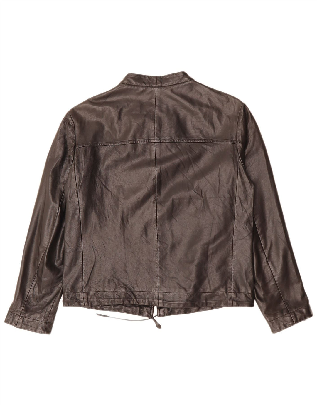 Rene Lezard Dame Læderjakke UK 10 Lille Sort Læder