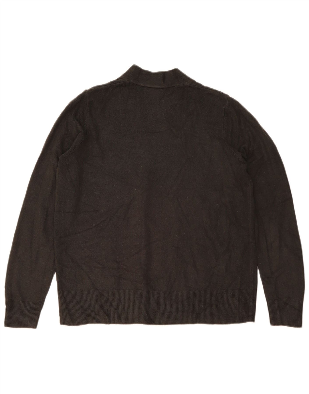 Marks & Spencer Womens Open Cardigan Sweater UK 14 Medium Black Acryl