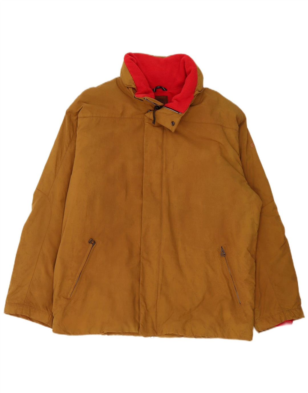 Vintage Herre Windbreaker Jacket IT 50 Stor Beige Polyamid