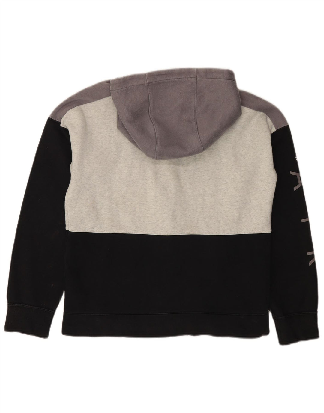 NIKE Air Graphic hættetrøje med lynlås til drenge 13-14 år XL Sort Colourblock