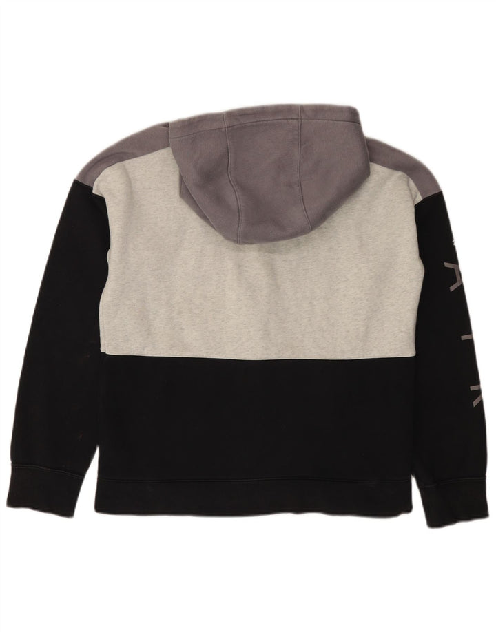 NIKE Air Graphic hættetrøje med lynlås til drenge 13-14 år XL Sort Colourblock