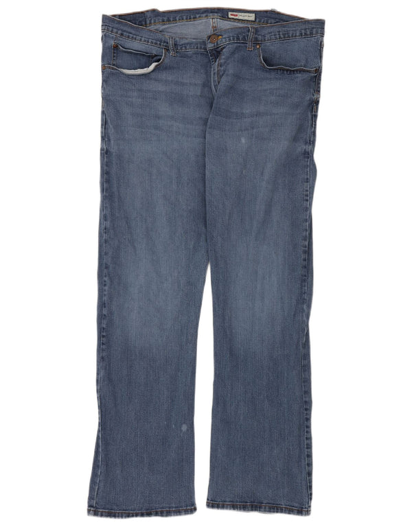 Wrangler Herre Relaxed Fit Bootcut Jeans W40 L32 Blå Bomuld