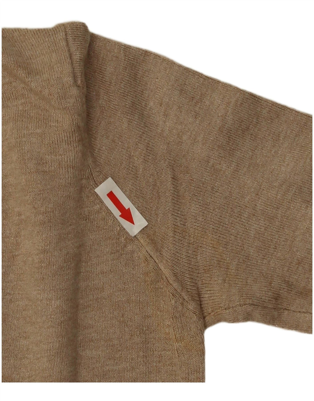 Zara Dame V-hals sweater UK 10 Small Beige Rayon