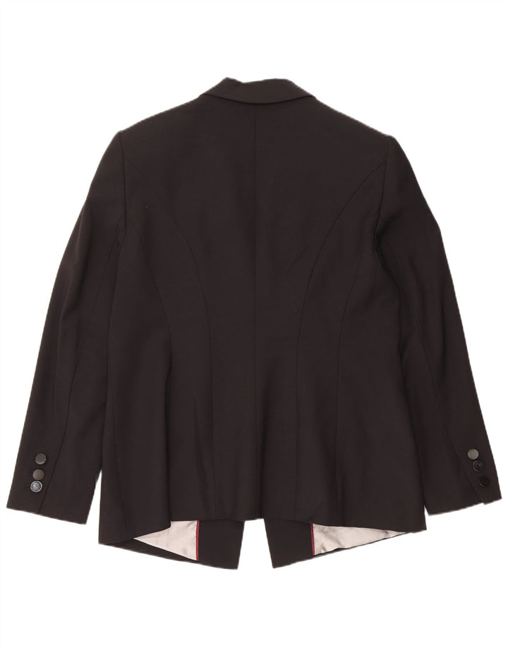Marks & Spencer Dame 1 Knap Blazer Jacket UK 16 Large Black New Wool