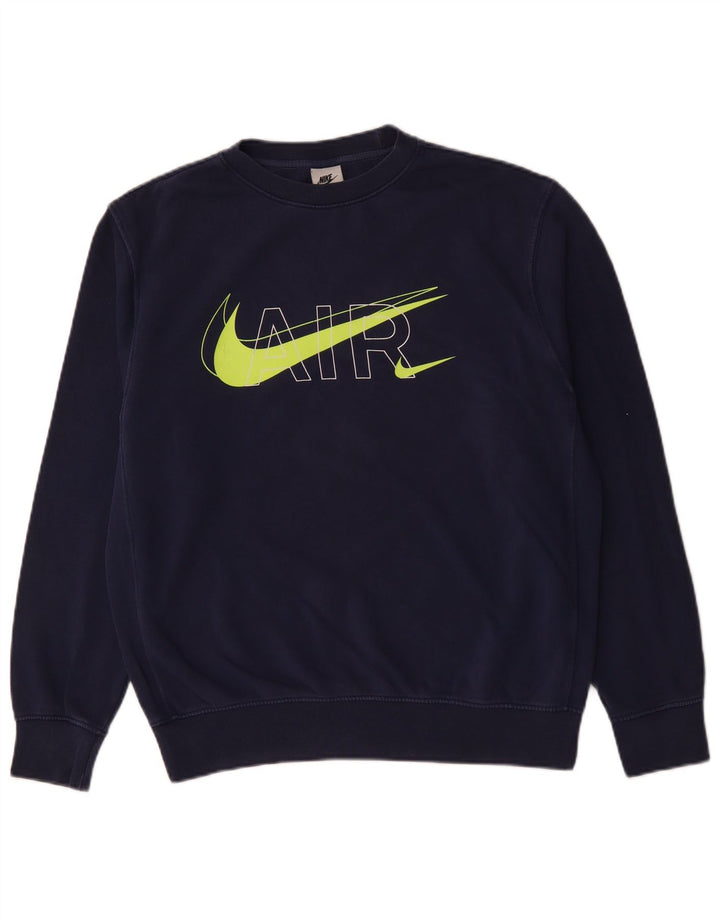 NIKE grafisk sweatshirt til mænd Medium marineblå bomuld