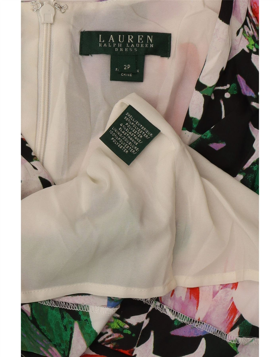 RALPH LAUREN Dame Ærmeløs Skede Kjole US 2 XS Flerfarvet Floral