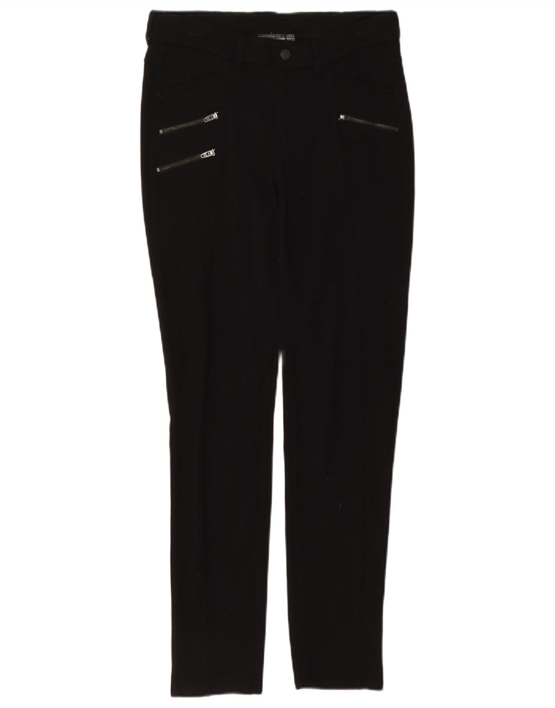 Athleta Dame Slim Casual Bukser US 4 Small W27 L29 Black Rayon